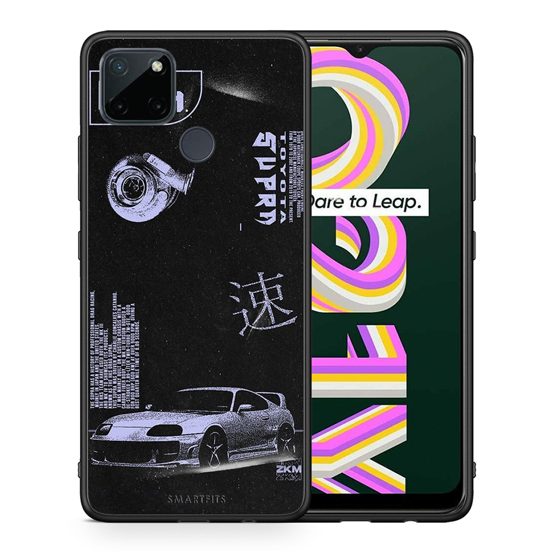 Θήκη Αγίου Βαλεντίνου Realme C21Y / C25Y / 7i (Global) Tokyo Drift από τη Smartfits με σχέδιο στο πίσω μέρος και μαύρο περίβλημα | Realme C21Y / C25Y / 7i (Global) Tokyo Drift case with colorful back and black bezels