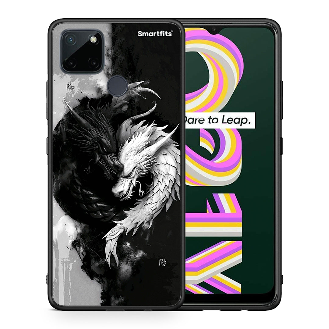 Θήκη Realme C21Y / C25Y / 7i (Global) Yin Yang από τη Smartfits με σχέδιο στο πίσω μέρος και μαύρο περίβλημα | Realme C21Y / C25Y / 7i (Global) Yin Yang case with colorful back and black bezels