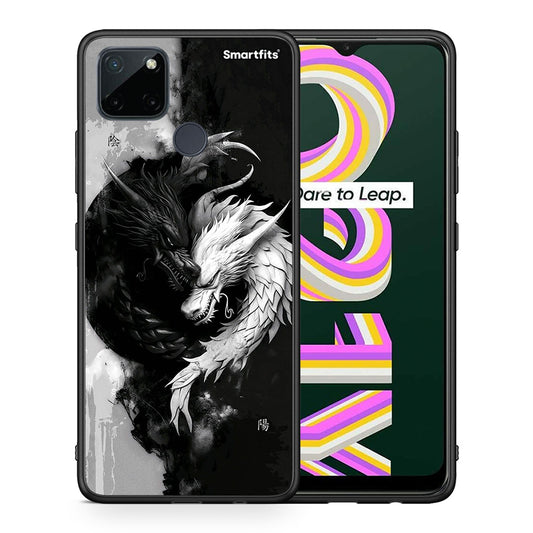 Θήκη Realme C21Y / C25Y / 7i (Global) Yin Yang από τη Smartfits με σχέδιο στο πίσω μέρος και μαύρο περίβλημα | Realme C21Y / C25Y / 7i (Global) Yin Yang case with colorful back and black bezels