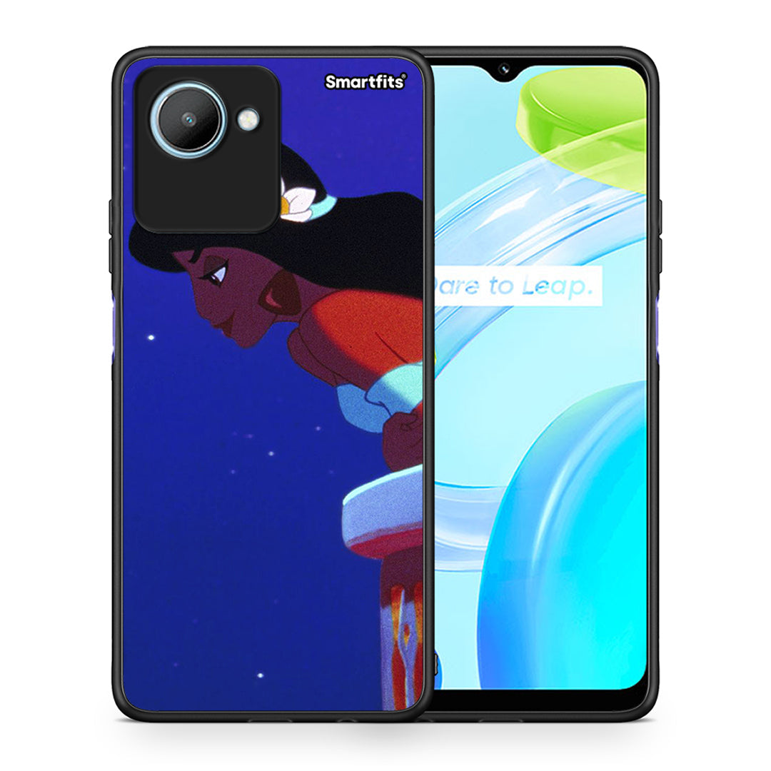 Θήκη Realme C30 Alladin And Jasmine Love 2 από τη Smartfits με σχέδιο στο πίσω μέρος και μαύρο περίβλημα | Realme C30 Alladin And Jasmine Love 2 Case with Colorful Back and Black Bezels