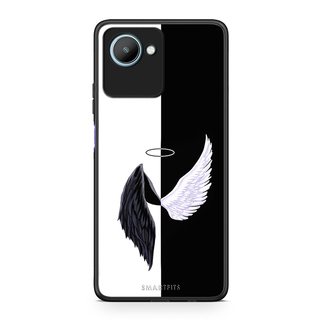 Θήκη Realme C30 Angels Demons από τη Smartfits με σχέδιο στο πίσω μέρος και μαύρο περίβλημα | Realme C30 Angels Demons Case with Colorful Back and Black Bezels