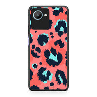 Thumbnail for Θήκη Realme C30 Animal Pink Leopard από τη Smartfits με σχέδιο στο πίσω μέρος και μαύρο περίβλημα | Realme C30 Animal Pink Leopard Case with Colorful Back and Black Bezels