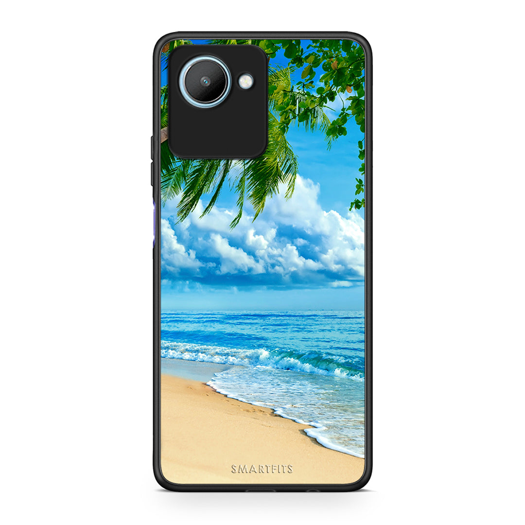 Θήκη Realme C30 Beautiful Beach από τη Smartfits με σχέδιο στο πίσω μέρος και μαύρο περίβλημα | Realme C30 Beautiful Beach Case with Colorful Back and Black Bezels