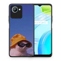 Thumbnail for Θήκη Realme C30 Cat Diva από τη Smartfits με σχέδιο στο πίσω μέρος και μαύρο περίβλημα | Realme C30 Cat Diva Case with Colorful Back and Black Bezels