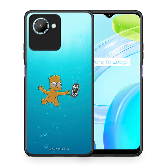 Θήκη Realme C30 Chasing Money από τη Smartfits με σχέδιο στο πίσω μέρος και μαύρο περίβλημα | Realme C30 Chasing Money Case with Colorful Back and Black Bezels