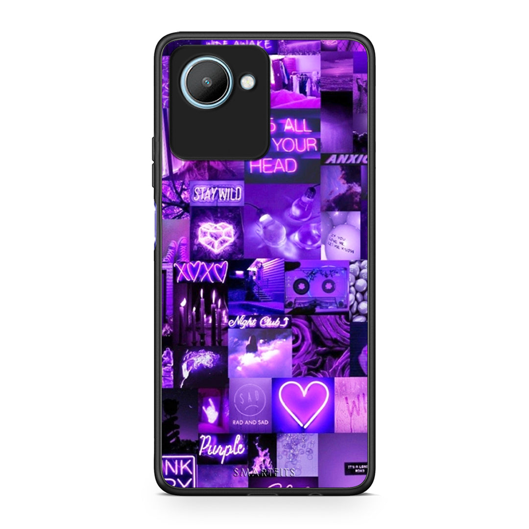 Θήκη Realme C30 Collage Stay Wild από τη Smartfits με σχέδιο στο πίσω μέρος και μαύρο περίβλημα | Realme C30 Collage Stay Wild Case with Colorful Back and Black Bezels