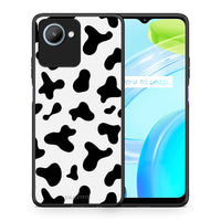 Thumbnail for Θήκη Realme C30 Cow Print από τη Smartfits με σχέδιο στο πίσω μέρος και μαύρο περίβλημα | Realme C30 Cow Print Case with Colorful Back and Black Bezels