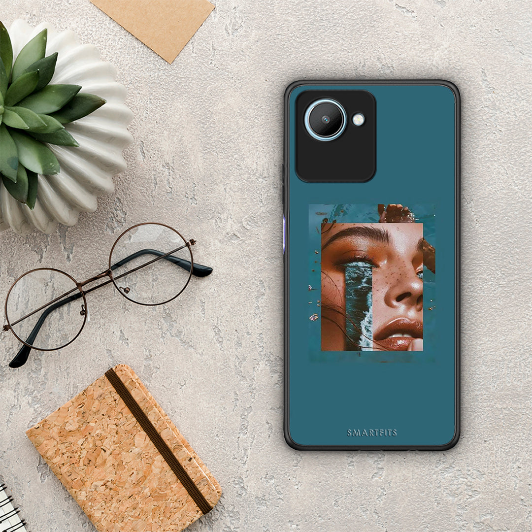 Θήκη Realme C30 Cry An Ocean από τη Smartfits με σχέδιο στο πίσω μέρος και μαύρο περίβλημα | Realme C30 Cry An Ocean Case with Colorful Back and Black Bezels