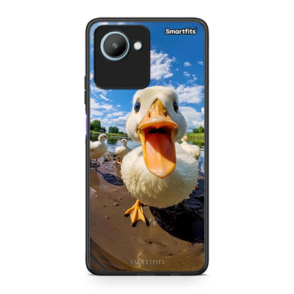 Θήκη Realme C30 Duck Face από τη Smartfits με σχέδιο στο πίσω μέρος και μαύρο περίβλημα | Realme C30 Duck Face Case with Colorful Back and Black Bezels