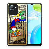 Thumbnail for Θήκη Realme C30 Duck Money από τη Smartfits με σχέδιο στο πίσω μέρος και μαύρο περίβλημα | Realme C30 Duck Money Case with Colorful Back and Black Bezels