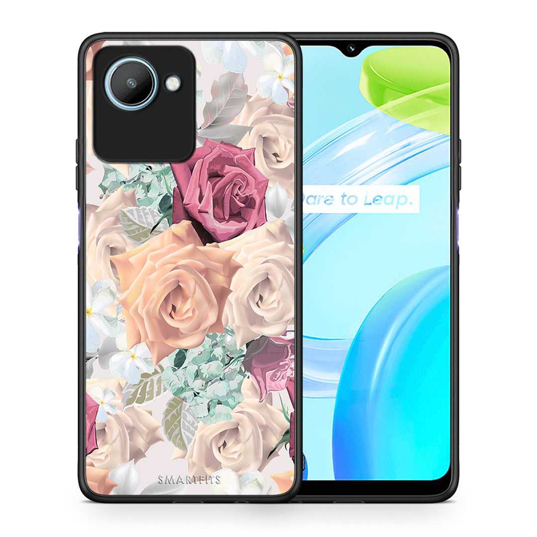 Θήκη Realme C30 Floral Bouquet από τη Smartfits με σχέδιο στο πίσω μέρος και μαύρο περίβλημα | Realme C30 Floral Bouquet Case with Colorful Back and Black Bezels