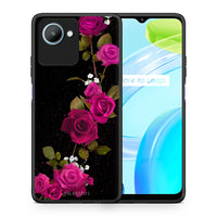 Thumbnail for Θήκη Realme C30 Flower Red Roses από τη Smartfits με σχέδιο στο πίσω μέρος και μαύρο περίβλημα | Realme C30 Flower Red Roses Case with Colorful Back and Black Bezels