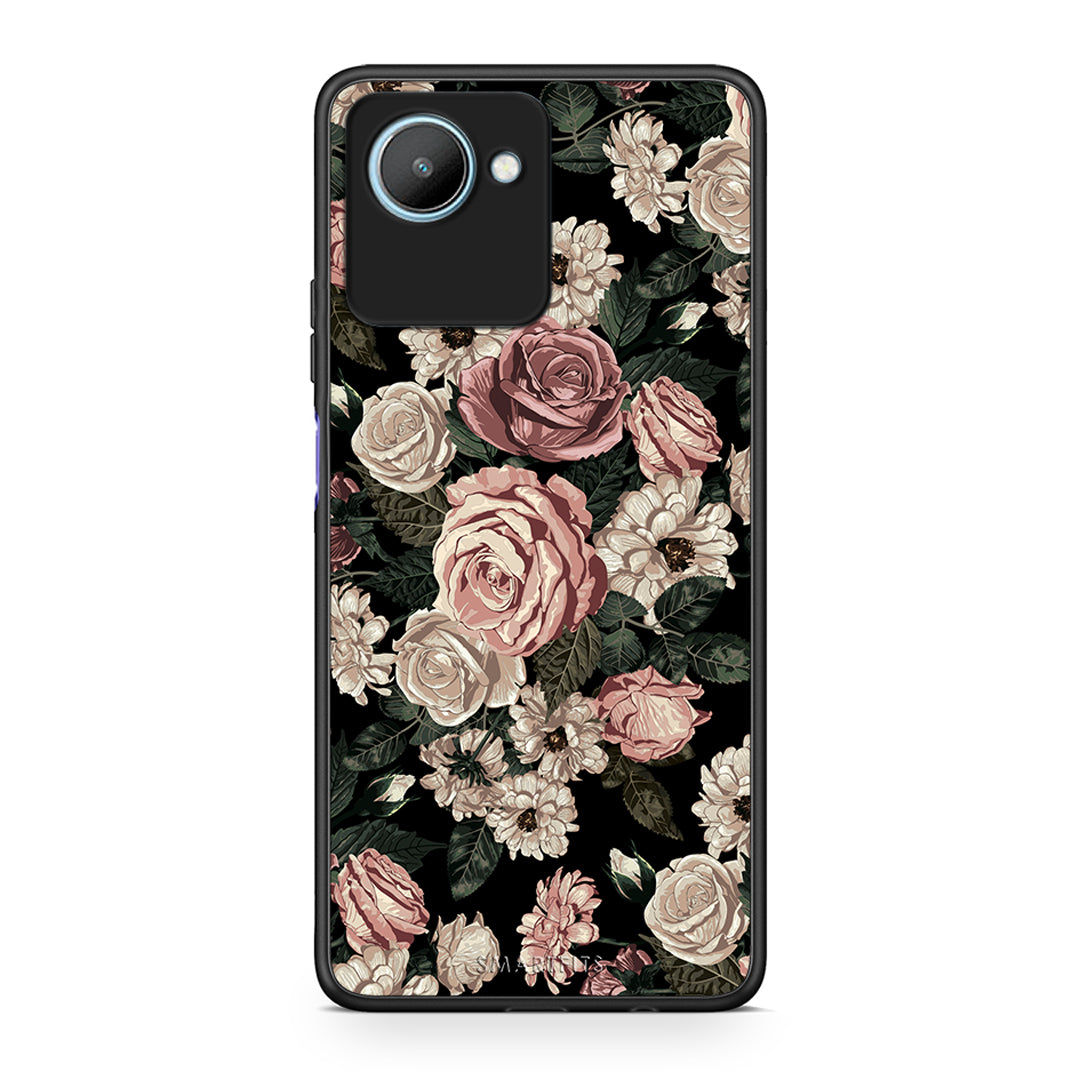 Θήκη Realme C30 Flower Wild Roses από τη Smartfits με σχέδιο στο πίσω μέρος και μαύρο περίβλημα | Realme C30 Flower Wild Roses Case with Colorful Back and Black Bezels