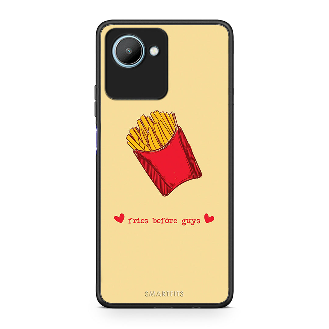 Θήκη Realme C30 Fries Before Guys από τη Smartfits με σχέδιο στο πίσω μέρος και μαύρο περίβλημα | Realme C30 Fries Before Guys Case with Colorful Back and Black Bezels