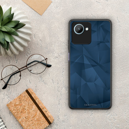Θήκη Realme C30 Geometric Blue Abstract από τη Smartfits με σχέδιο στο πίσω μέρος και μαύρο περίβλημα | Realme C30 Geometric Blue Abstract Case with Colorful Back and Black Bezels