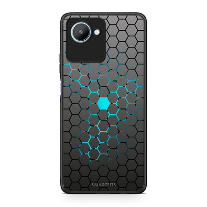 Θήκη Realme C30 Geometric Hexagonal από τη Smartfits με σχέδιο στο πίσω μέρος και μαύρο περίβλημα | Realme C30 Geometric Hexagonal Case with Colorful Back and Black Bezels