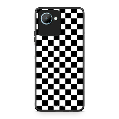 Θήκη Realme C30 Geometric Squares από τη Smartfits με σχέδιο στο πίσω μέρος και μαύρο περίβλημα | Realme C30 Geometric Squares Case with Colorful Back and Black Bezels