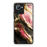 Thumbnail for Θήκη Realme C30 Glamorous Pink Marble από τη Smartfits με σχέδιο στο πίσω μέρος και μαύρο περίβλημα | Realme C30 Glamorous Pink Marble Case with Colorful Back and Black Bezels