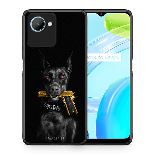 Θήκη Realme C30 Golden Gun από τη Smartfits με σχέδιο στο πίσω μέρος και μαύρο περίβλημα | Realme C30 Golden Gun Case with Colorful Back and Black Bezels