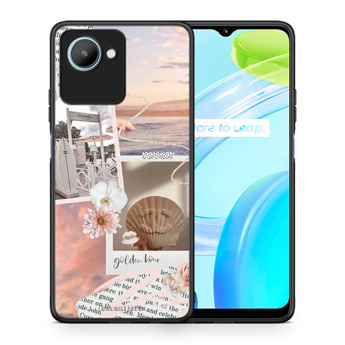 Θήκη Realme C30 Golden Hour από τη Smartfits με σχέδιο στο πίσω μέρος και μαύρο περίβλημα | Realme C30 Golden Hour Case with Colorful Back and Black Bezels