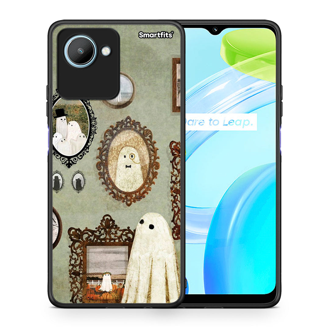 Θήκη Realme C30 Halloween Ghost Season από τη Smartfits με σχέδιο στο πίσω μέρος και μαύρο περίβλημα | Realme C30 Halloween Ghost Season Case with Colorful Back and Black Bezels