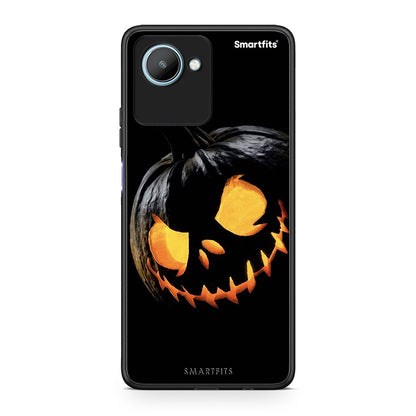 Θήκη Realme C30 Halloween Scary Pumpkin από τη Smartfits με σχέδιο στο πίσω μέρος και μαύρο περίβλημα | Realme C30 Halloween Scary Pumpkin Case with Colorful Back and Black Bezels
