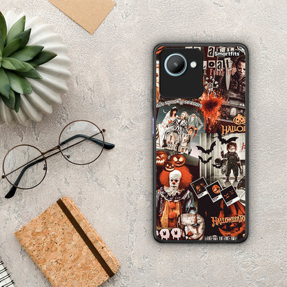 Θήκη Realme C30 Halloween Spooky Season από τη Smartfits με σχέδιο στο πίσω μέρος και μαύρο περίβλημα | Realme C30 Halloween Spooky Season Case with Colorful Back and Black Bezels