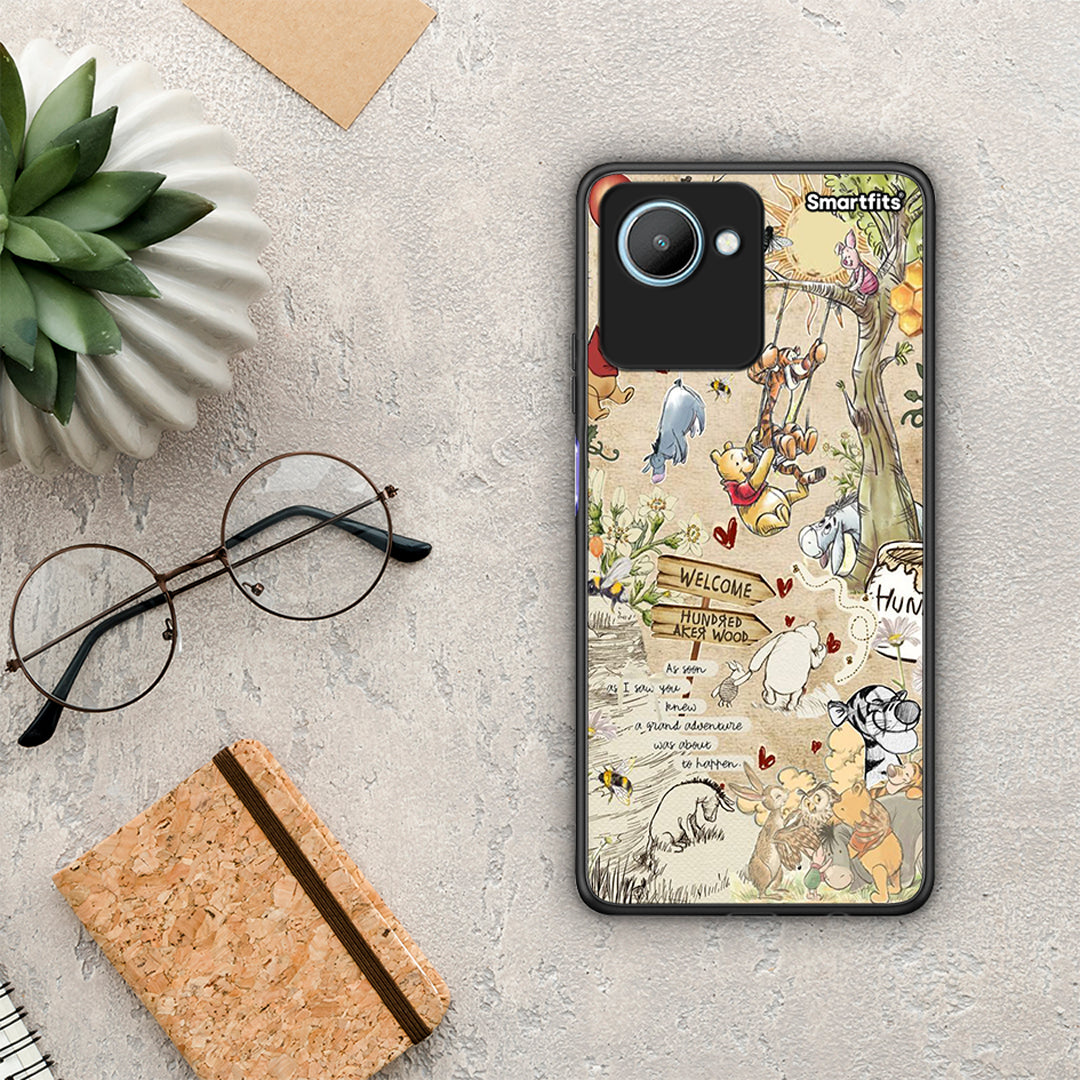 Θήκη Realme C30 Happy Friends από τη Smartfits με σχέδιο στο πίσω μέρος και μαύρο περίβλημα | Realme C30 Happy Friends Case with Colorful Back and Black Bezels