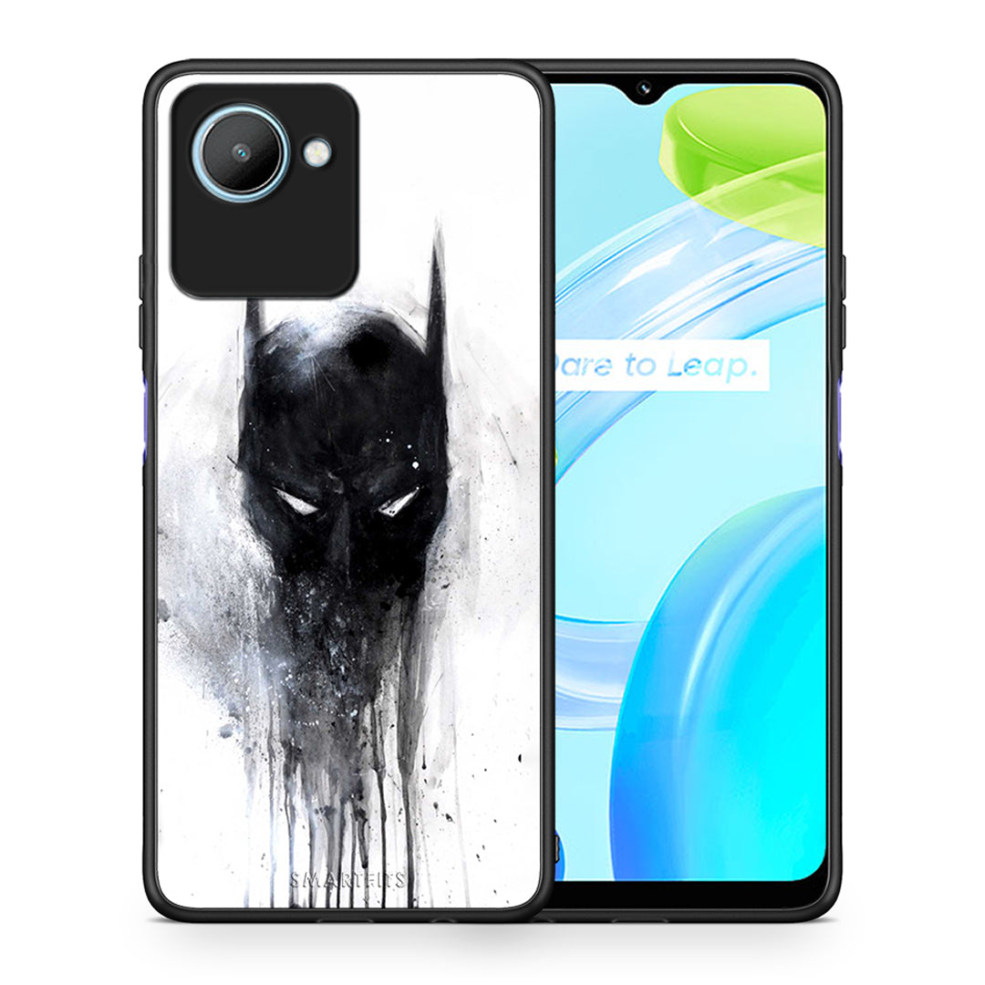 Θήκη Realme C30 Hero Paint Bat από τη Smartfits με σχέδιο στο πίσω μέρος και μαύρο περίβλημα | Realme C30 Hero Paint Bat Case with Colorful Back and Black Bezels