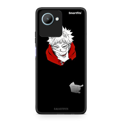 Θήκη Realme C30 Itadori Anime από τη Smartfits με σχέδιο στο πίσω μέρος και μαύρο περίβλημα | Realme C30 Itadori Anime Case with Colorful Back and Black Bezels