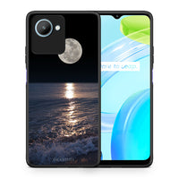 Thumbnail for Θήκη Realme C30 Landscape Moon από τη Smartfits με σχέδιο στο πίσω μέρος και μαύρο περίβλημα | Realme C30 Landscape Moon Case with Colorful Back and Black Bezels