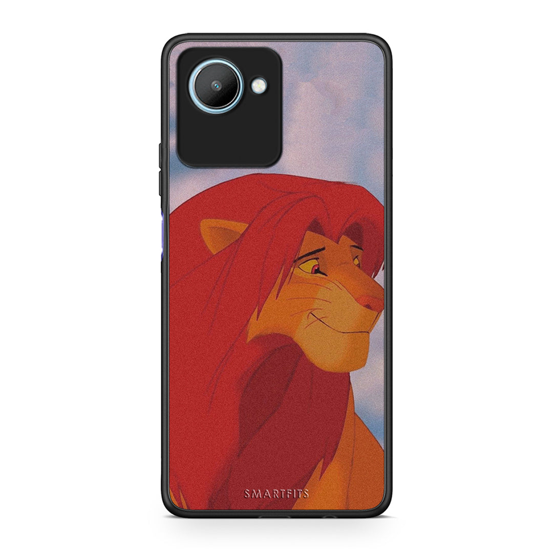 Θήκη Realme C30 Lion Love 1 από τη Smartfits με σχέδιο στο πίσω μέρος και μαύρο περίβλημα | Realme C30 Lion Love 1 Case with Colorful Back and Black Bezels