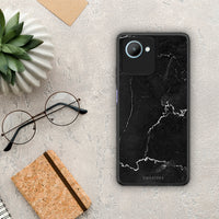 Thumbnail for Θήκη Realme C30 Marble Black από τη Smartfits με σχέδιο στο πίσω μέρος και μαύρο περίβλημα | Realme C30 Marble Black Case with Colorful Back and Black Bezels