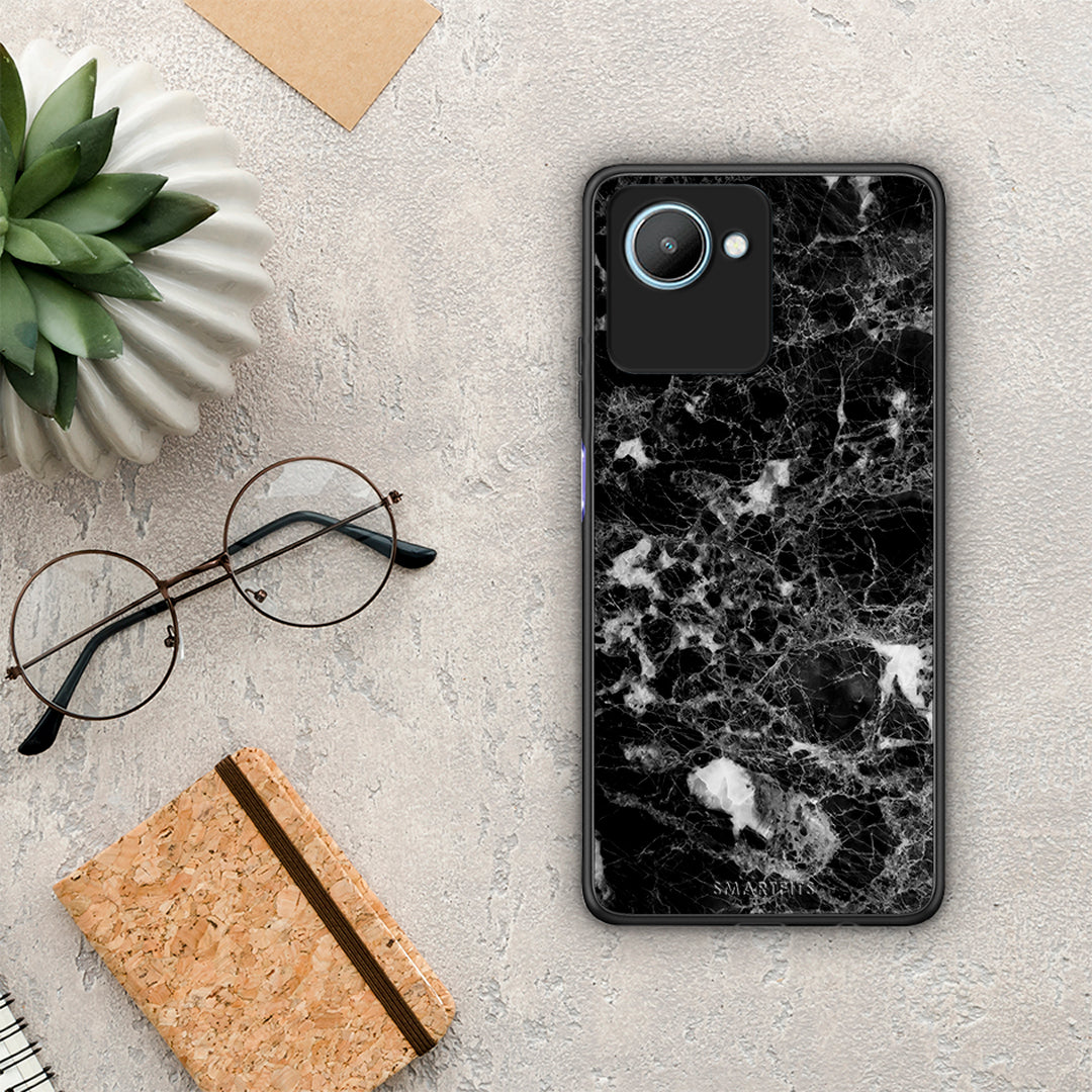 Θήκη Realme C30 Marble Male από τη Smartfits με σχέδιο στο πίσω μέρος και μαύρο περίβλημα | Realme C30 Marble Male Case with Colorful Back and Black Bezels