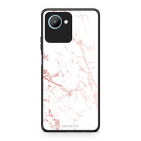 Thumbnail for Θήκη Realme C30 Marble Pink Splash από τη Smartfits με σχέδιο στο πίσω μέρος και μαύρο περίβλημα | Realme C30 Marble Pink Splash Case with Colorful Back and Black Bezels