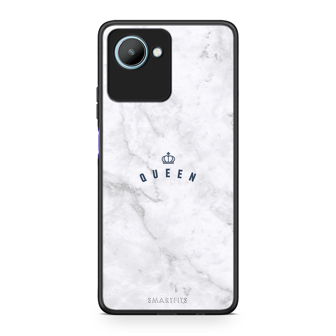 Θήκη Realme C30 Marble Queen από τη Smartfits με σχέδιο στο πίσω μέρος και μαύρο περίβλημα | Realme C30 Marble Queen Case with Colorful Back and Black Bezels