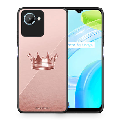 Θήκη Realme C30 Minimal Crown από τη Smartfits με σχέδιο στο πίσω μέρος και μαύρο περίβλημα | Realme C30 Minimal Crown Case with Colorful Back and Black Bezels