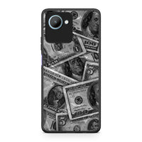 Thumbnail for Θήκη Realme C30 Money Dollars από τη Smartfits με σχέδιο στο πίσω μέρος και μαύρο περίβλημα | Realme C30 Money Dollars Case with Colorful Back and Black Bezels