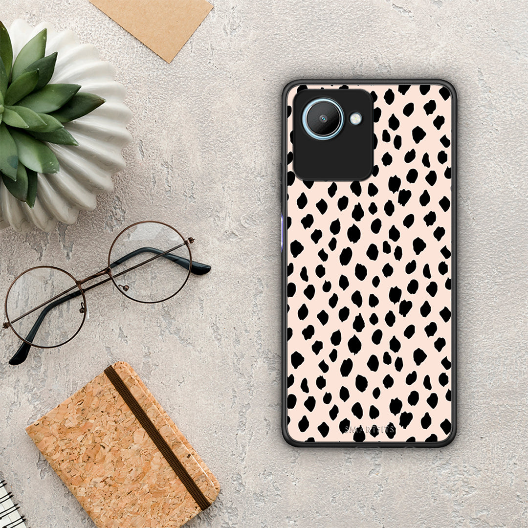 Θήκη Realme C30 New Polka Dots από τη Smartfits με σχέδιο στο πίσω μέρος και μαύρο περίβλημα | Realme C30 New Polka Dots Case with Colorful Back and Black Bezels