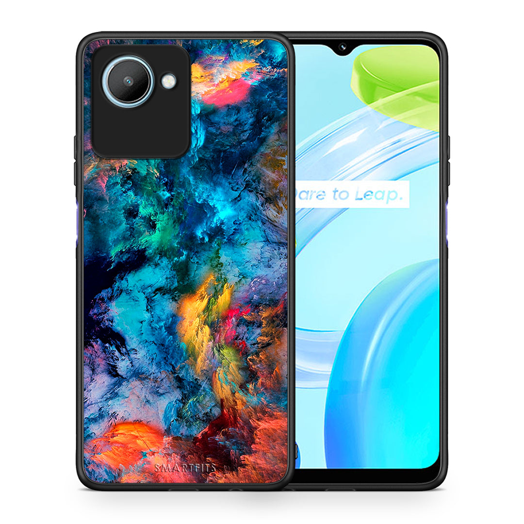 Θήκη Realme C30 Paint Crayola από τη Smartfits με σχέδιο στο πίσω μέρος και μαύρο περίβλημα | Realme C30 Paint Crayola Case with Colorful Back and Black Bezels