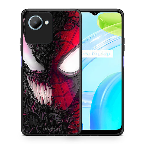 Θήκη Realme C30 PopArt SpiderVenom από τη Smartfits με σχέδιο στο πίσω μέρος και μαύρο περίβλημα | Realme C30 PopArt SpiderVenom Case with Colorful Back and Black Bezels