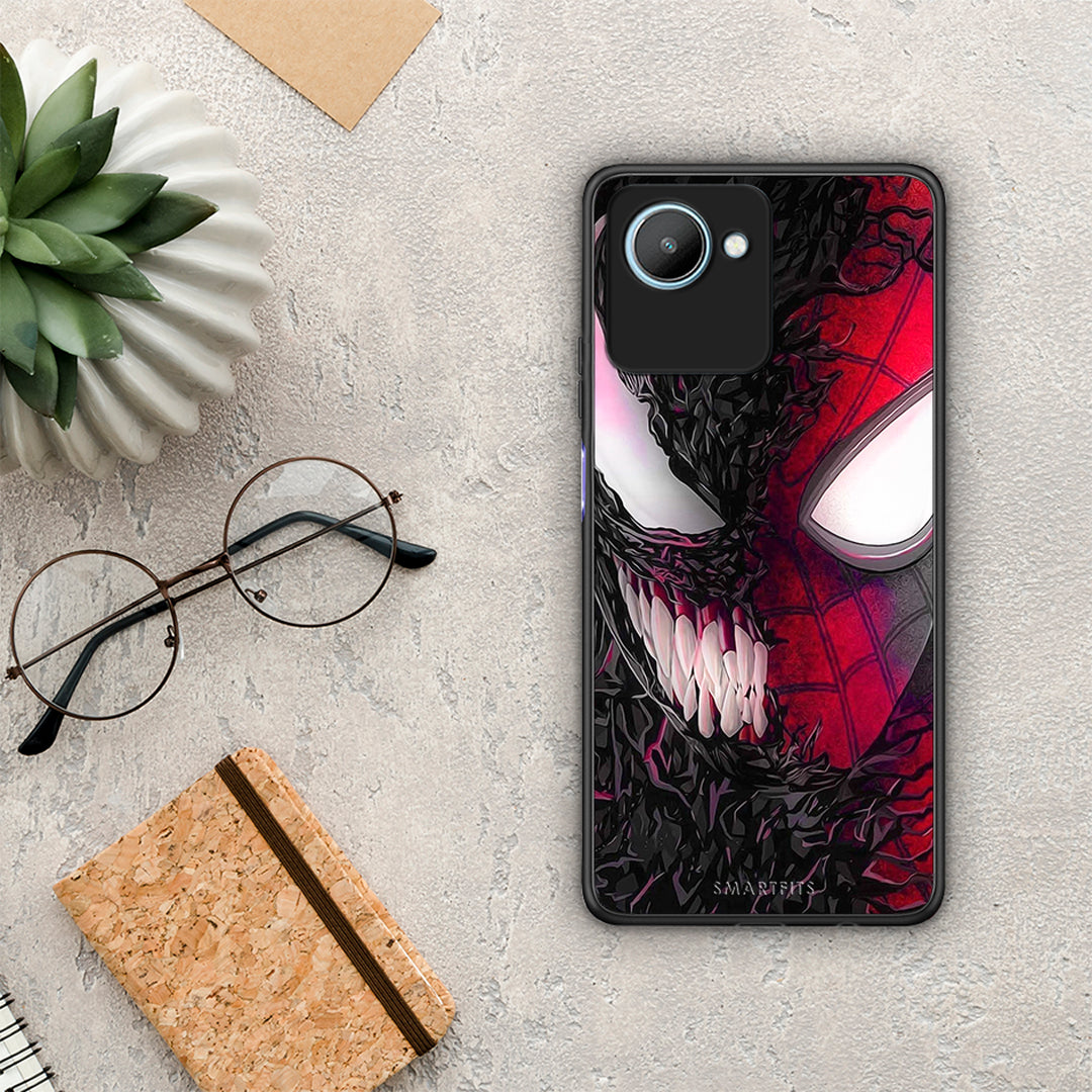 Θήκη Realme C30 PopArt SpiderVenom από τη Smartfits με σχέδιο στο πίσω μέρος και μαύρο περίβλημα | Realme C30 PopArt SpiderVenom Case with Colorful Back and Black Bezels