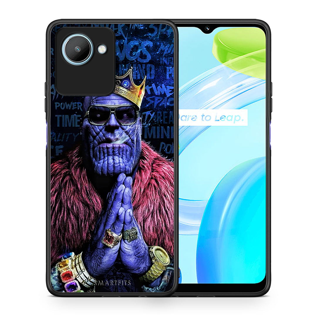 Θήκη Realme C30 PopArt Thanos από τη Smartfits με σχέδιο στο πίσω μέρος και μαύρο περίβλημα | Realme C30 PopArt Thanos Case with Colorful Back and Black Bezels