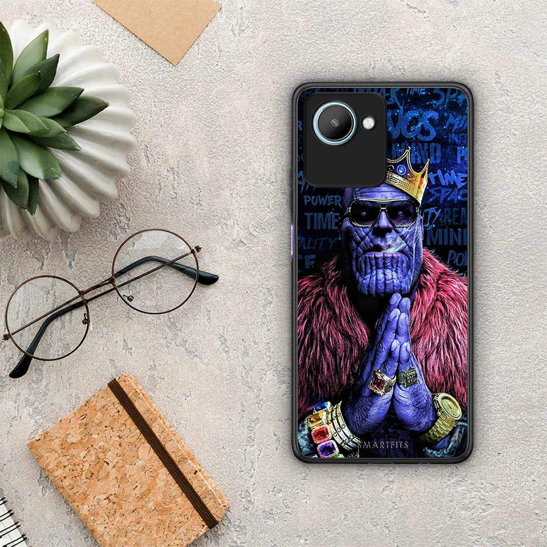 Θήκη Realme C30 PopArt Thanos από τη Smartfits με σχέδιο στο πίσω μέρος και μαύρο περίβλημα | Realme C30 PopArt Thanos Case with Colorful Back and Black Bezels