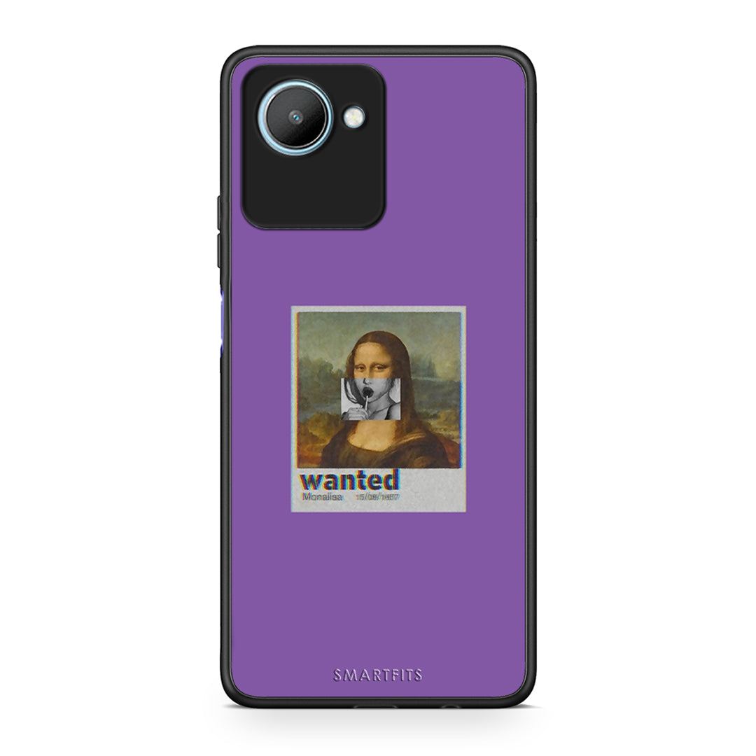 Θήκη Realme C30 Popart Monalisa από τη Smartfits με σχέδιο στο πίσω μέρος και μαύρο περίβλημα | Realme C30 Popart Monalisa Case with Colorful Back and Black Bezels