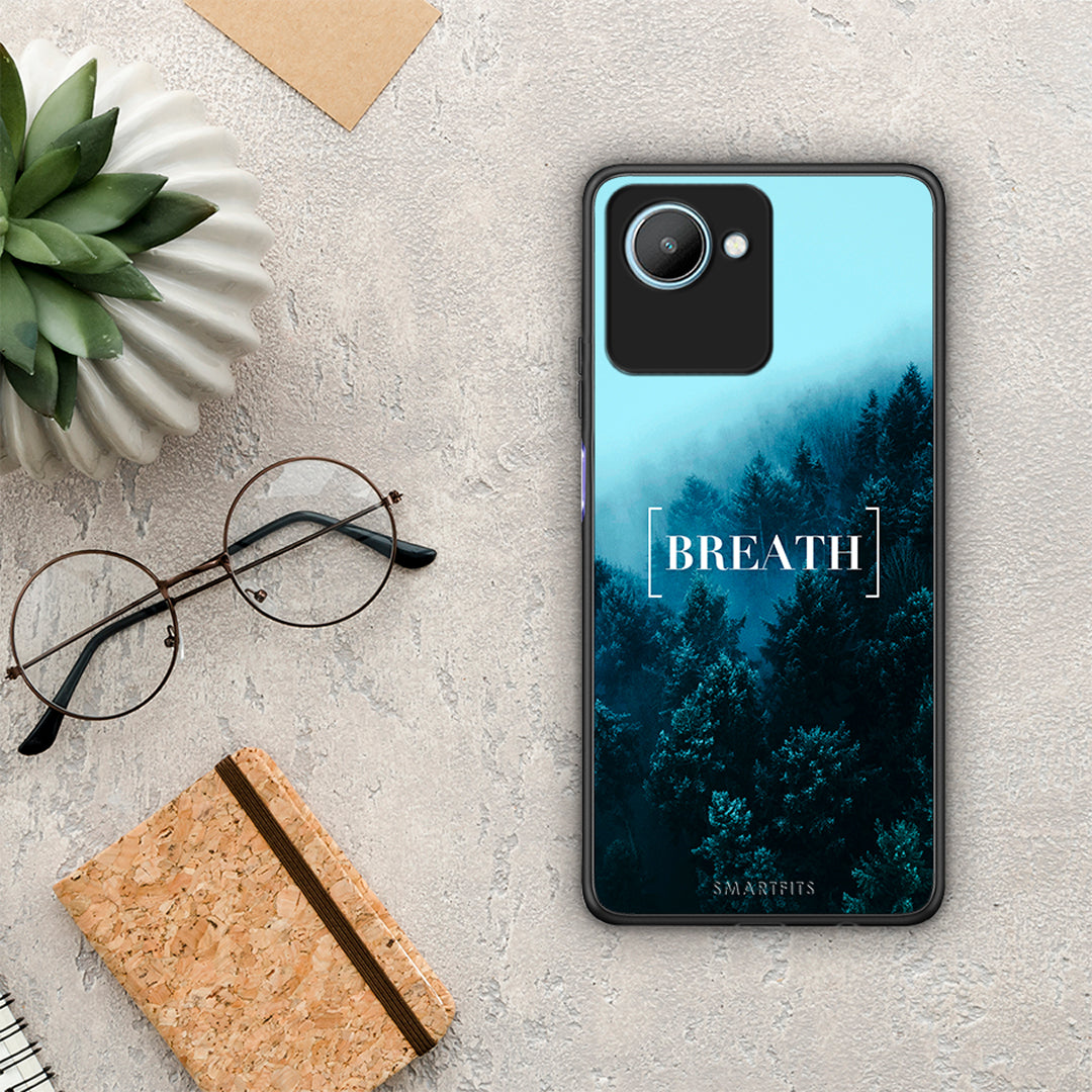 Θήκη Realme C30 Quote Breath από τη Smartfits με σχέδιο στο πίσω μέρος και μαύρο περίβλημα | Realme C30 Quote Breath Case with Colorful Back and Black Bezels