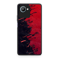 Thumbnail for Θήκη Realme C30 Red Paint από τη Smartfits με σχέδιο στο πίσω μέρος και μαύρο περίβλημα | Realme C30 Red Paint Case with Colorful Back and Black Bezels