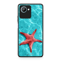 Thumbnail for Θήκη Realme C30 Red Starfish από τη Smartfits με σχέδιο στο πίσω μέρος και μαύρο περίβλημα | Realme C30 Red Starfish Case with Colorful Back and Black Bezels