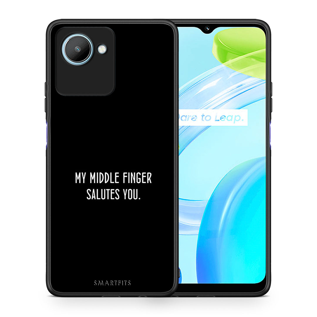 Θήκη Realme C30 Salute από τη Smartfits με σχέδιο στο πίσω μέρος και μαύρο περίβλημα | Realme C30 Salute Case with Colorful Back and Black Bezels