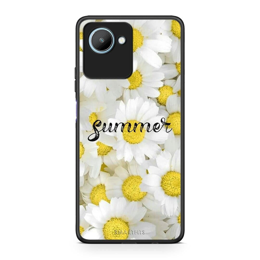 Θήκη Realme C30 Summer Daisies από τη Smartfits με σχέδιο στο πίσω μέρος και μαύρο περίβλημα | Realme C30 Summer Daisies Case with Colorful Back and Black Bezels